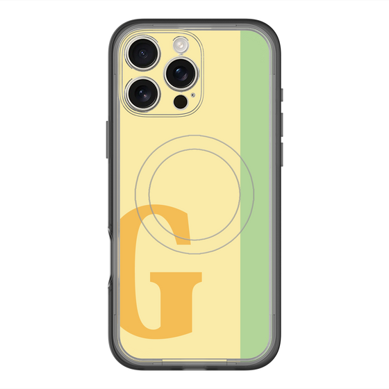 スリムプロテクションプレミアムケース with MagSafe［ オリジナル - initial color line - G yellow ］