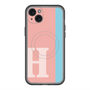 スリムプロテクションプレミアムケース with MagSafe［ オリジナル - initial color line - H pink ］