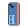スリムプロテクションプレミアムケース with MagSafe［ オリジナル - initial color line - H blue ］