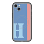 スリムプロテクションプレミアムケース with MagSafe［ オリジナル - initial color line - H blue ］