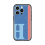 スリムプロテクションプレミアムケース with MagSafe［ オリジナル - initial color line - H blue ］