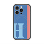 スリムプロテクションプレミアムケース with MagSafe［ オリジナル - initial color line - H blue ］