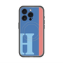 スリムプロテクションプレミアムケース with MagSafe［ オリジナル - initial color line - H blue ］
