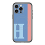 スリムプロテクションプレミアムケース with MagSafe［ オリジナル - initial color line - H blue ］