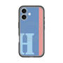 スリムプロテクションプレミアムケース with MagSafe［ オリジナル - initial color line - H blue ］