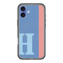 スリムプロテクションプレミアムケース with MagSafe［ オリジナル - initial color line - H blue ］
