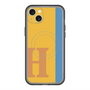 スリムプロテクションプレミアムケース with MagSafe［ オリジナル - initial color line - H orange ］