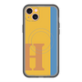 スリムプロテクションプレミアムケース with MagSafe［ オリジナル - initial color line - H orange ］