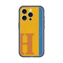スリムプロテクションプレミアムケース with MagSafe［ オリジナル - initial color line - H orange ］
