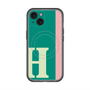 スリムプロテクションプレミアムケース with MagSafe［ オリジナル - initial color line - H green ］