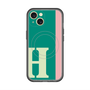スリムプロテクションプレミアムケース with MagSafe［ オリジナル - initial color line - H green ］