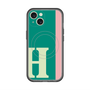 スリムプロテクションプレミアムケース with MagSafe［ オリジナル - initial color line - H green ］