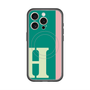 スリムプロテクションプレミアムケース with MagSafe［ オリジナル - initial color line - H green ］