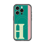 スリムプロテクションプレミアムケース with MagSafe［ オリジナル - initial color line - H green ］