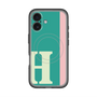 スリムプロテクションプレミアムケース with MagSafe［ オリジナル - initial color line - H green ］