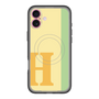 スリムプロテクションプレミアムケース with MagSafe［ オリジナル - initial color line - H yellow ］