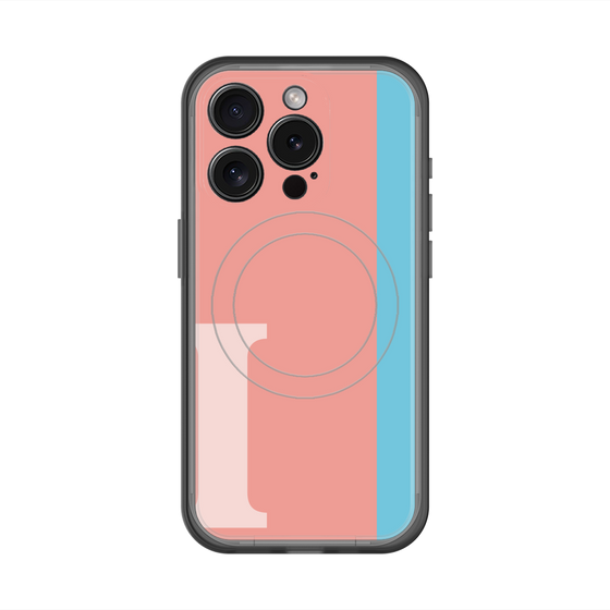 スリムプロテクションプレミアムケース with MagSafe［ オリジナル - initial color line - I pink ］