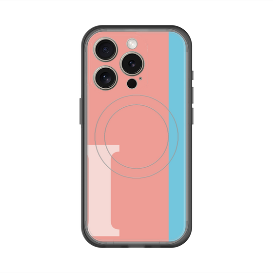 スリムプロテクションプレミアムケース with MagSafe［ オリジナル - initial color line - I pink ］