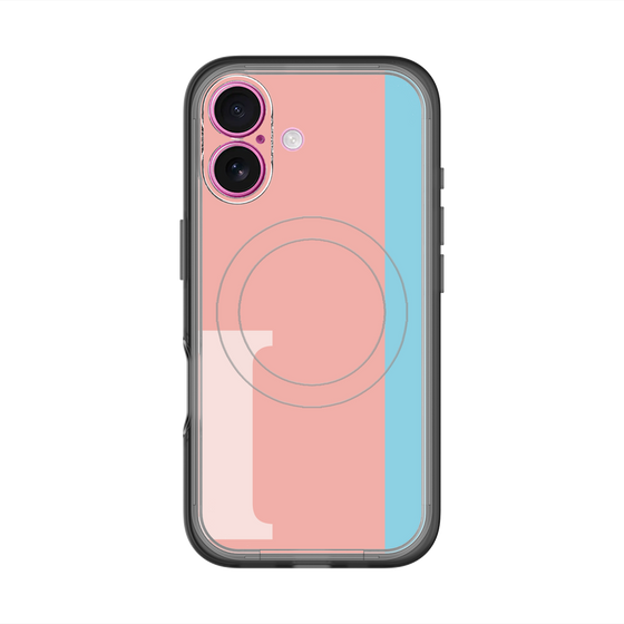 スリムプロテクションプレミアムケース with MagSafe［ オリジナル - initial color line - I pink ］
