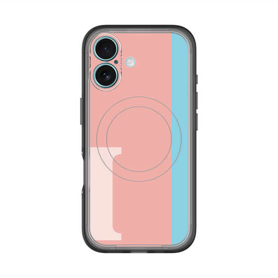 スリムプロテクションプレミアムケース with MagSafe［ オリジナル - initial color line - I pink ］
