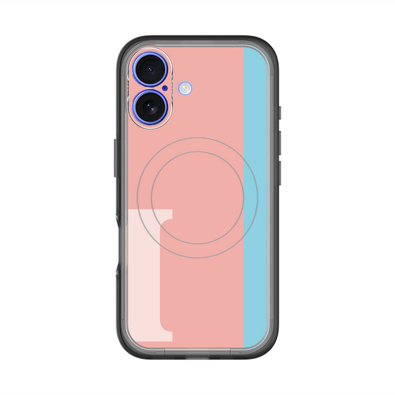 スリムプロテクションプレミアムケース with MagSafe［ オリジナル - initial color line - I pink ］