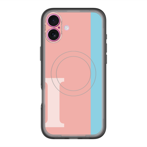 スリムプロテクションプレミアムケース with MagSafe［ オリジナル - initial color line - I pink ］