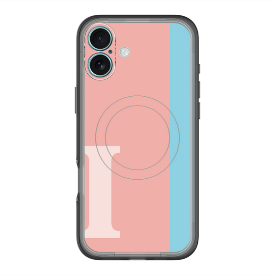 スリムプロテクションプレミアムケース with MagSafe［ オリジナル - initial color line - I pink ］