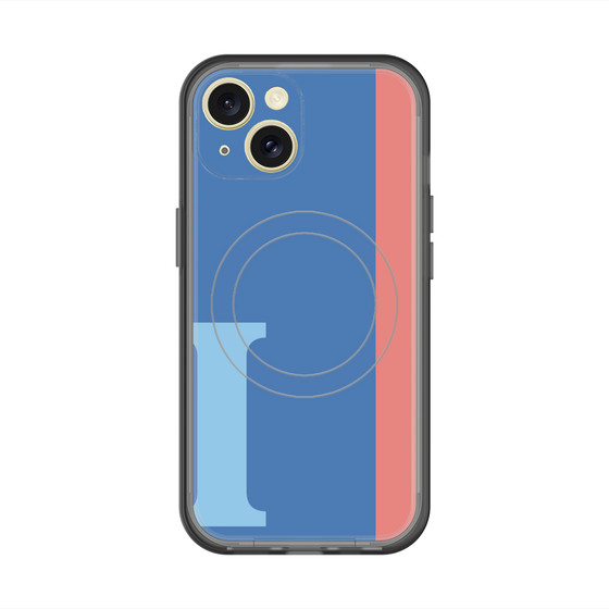 スリムプロテクションプレミアムケース with MagSafe［ オリジナル - initial color line - I blue ］