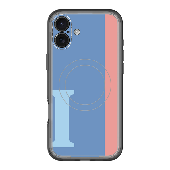 スリムプロテクションプレミアムケース with MagSafe［ オリジナル - initial color line - I blue ］