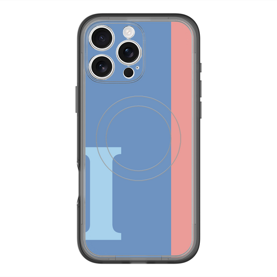 スリムプロテクションプレミアムケース with MagSafe［ オリジナル - initial color line - I blue ］