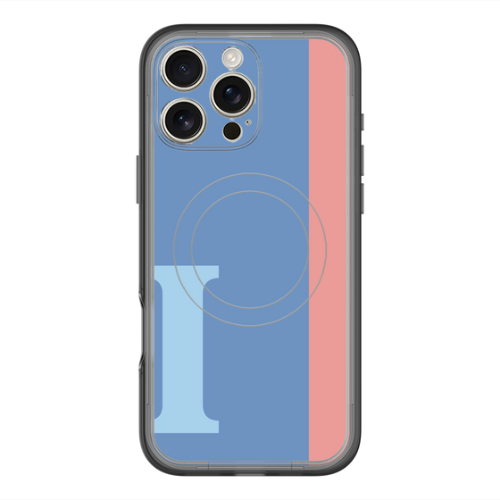 スリムプロテクションプレミアムケース with MagSafe［ オリジナル - initial color line - I blue ］