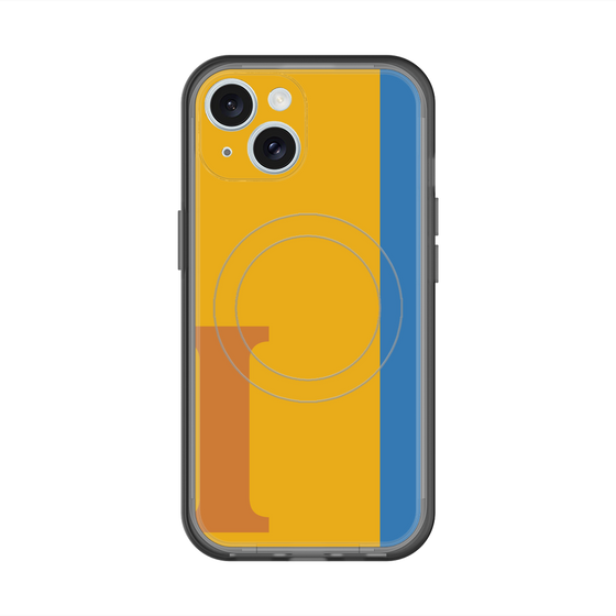 スリムプロテクションプレミアムケース with MagSafe［ オリジナル - initial color line - I orange ］