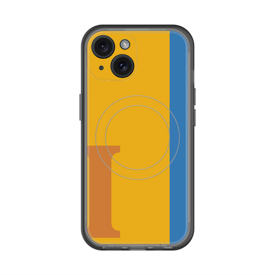 スリムプロテクションプレミアムケース with MagSafe［ オリジナル - initial color line - I orange ］