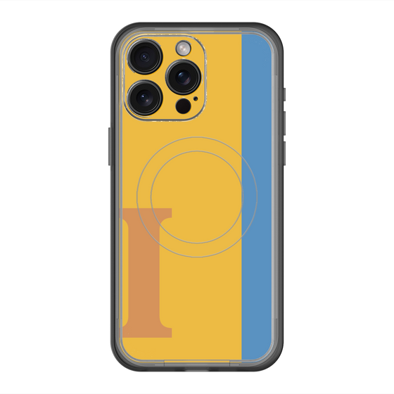 スリムプロテクションプレミアムケース with MagSafe［ オリジナル - initial color line - I orange ］