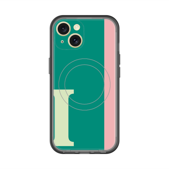 スリムプロテクションプレミアムケース with MagSafe［ オリジナル - initial color line - I green ］