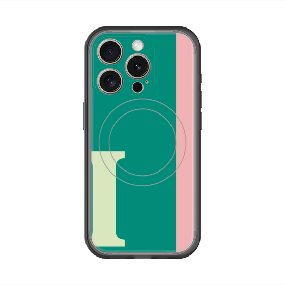 スリムプロテクションプレミアムケース with MagSafe［ オリジナル - initial color line - I green ］