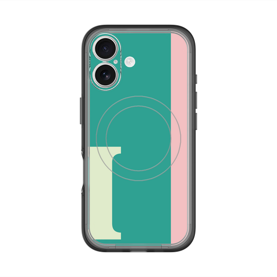スリムプロテクションプレミアムケース with MagSafe［ オリジナル - initial color line - I green ］