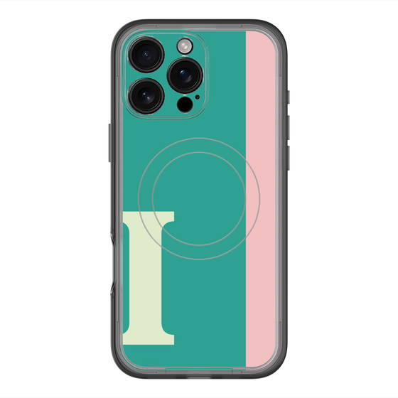 スリムプロテクションプレミアムケース with MagSafe［ オリジナル - initial color line - I green ］