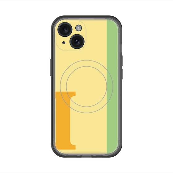 スリムプロテクションプレミアムケース with MagSafe［ オリジナル - initial color line - I yellow ］