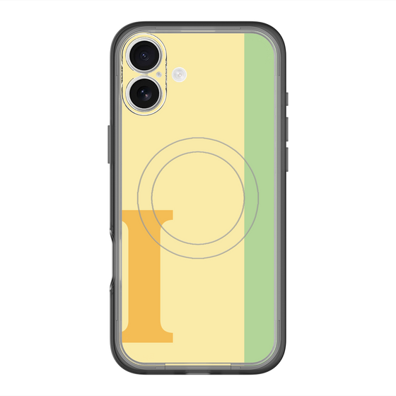 スリムプロテクションプレミアムケース with MagSafe［ オリジナル - initial color line - I yellow ］