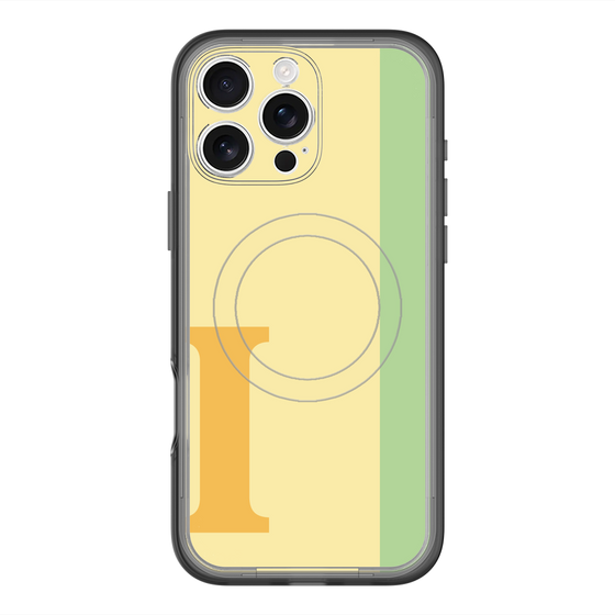 スリムプロテクションプレミアムケース with MagSafe［ オリジナル - initial color line - I yellow ］