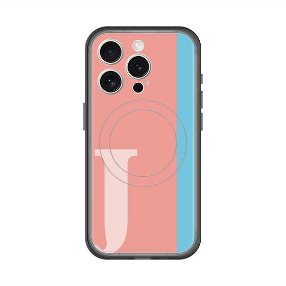スリムプロテクションプレミアムケース with MagSafe［ オリジナル - initial color line - J pink ］
