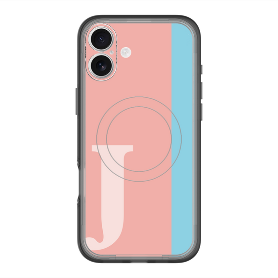 スリムプロテクションプレミアムケース with MagSafe［ オリジナル - initial color line - J pink ］