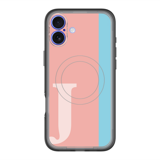 スリムプロテクションプレミアムケース with MagSafe［ オリジナル - initial color line - J pink ］