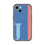 スリムプロテクションプレミアムケース with MagSafe［ オリジナル - initial color line - J blue ］