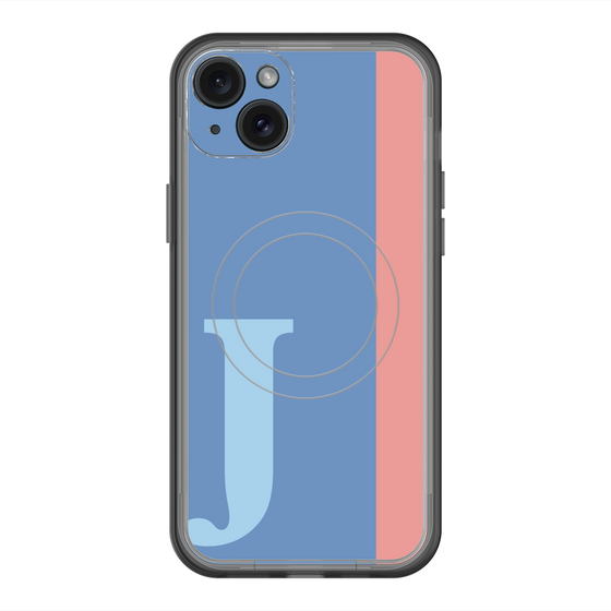 スリムプロテクションプレミアムケース with MagSafe［ オリジナル - initial color line - J blue ］