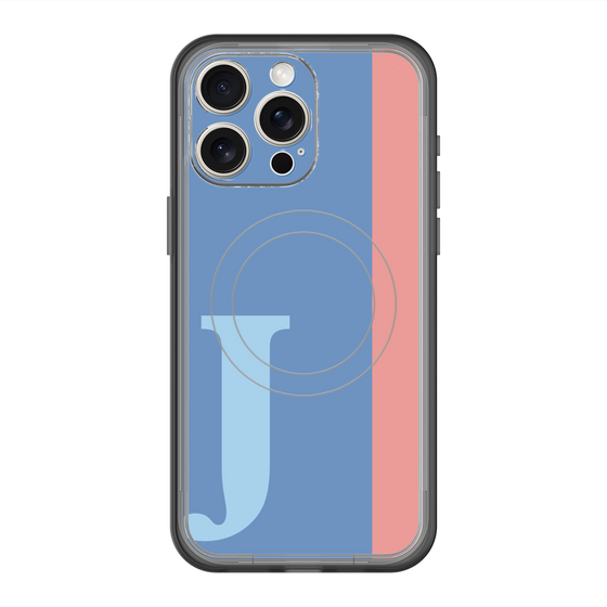 スリムプロテクションプレミアムケース with MagSafe［ オリジナル - initial color line - J blue ］