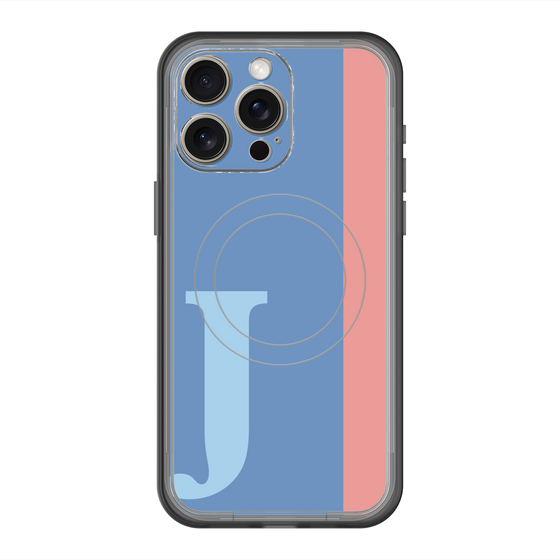スリムプロテクションプレミアムケース with MagSafe［ オリジナル - initial color line - J blue ］