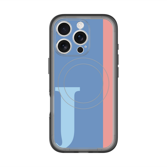 スリムプロテクションプレミアムケース with MagSafe［ オリジナル - initial color line - J blue ］