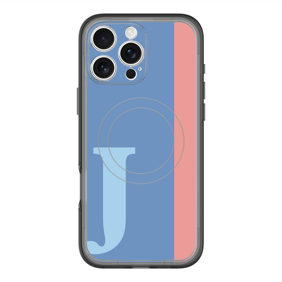 スリムプロテクションプレミアムケース with MagSafe［ オリジナル - initial color line - J blue ］